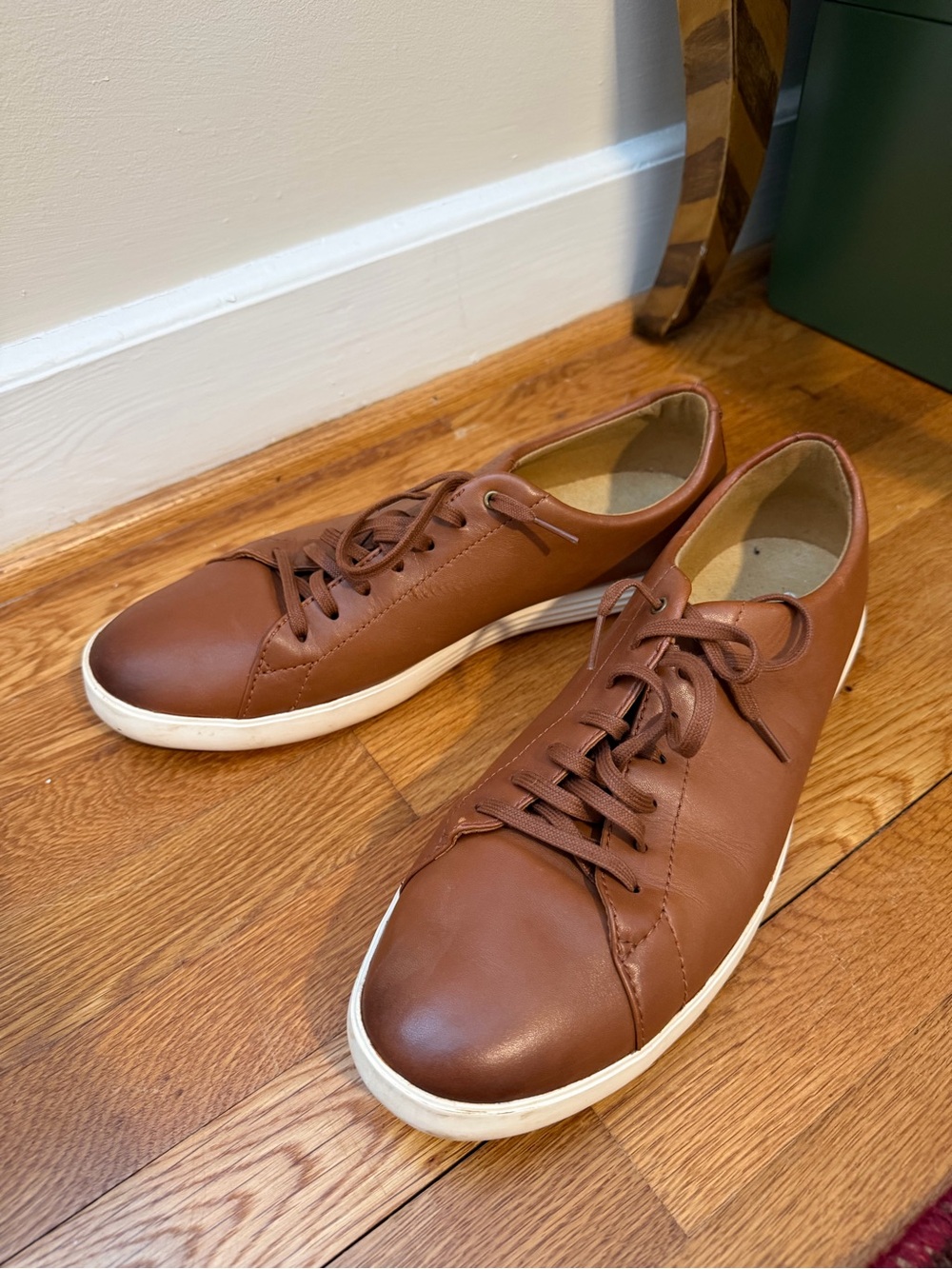Cole Haan Chestnut Brown Leather Low-Top Mens Sneakers
